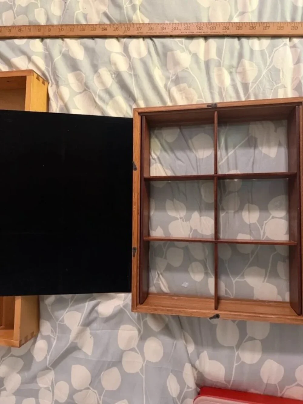 Enclosed Trinket Shelf / Shadow Box Solid Wood